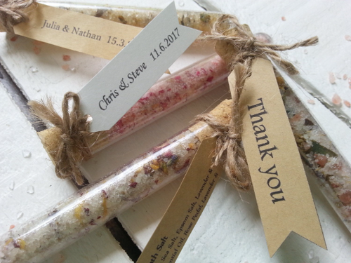 Wedding Favour Test Tube with Bath Salt